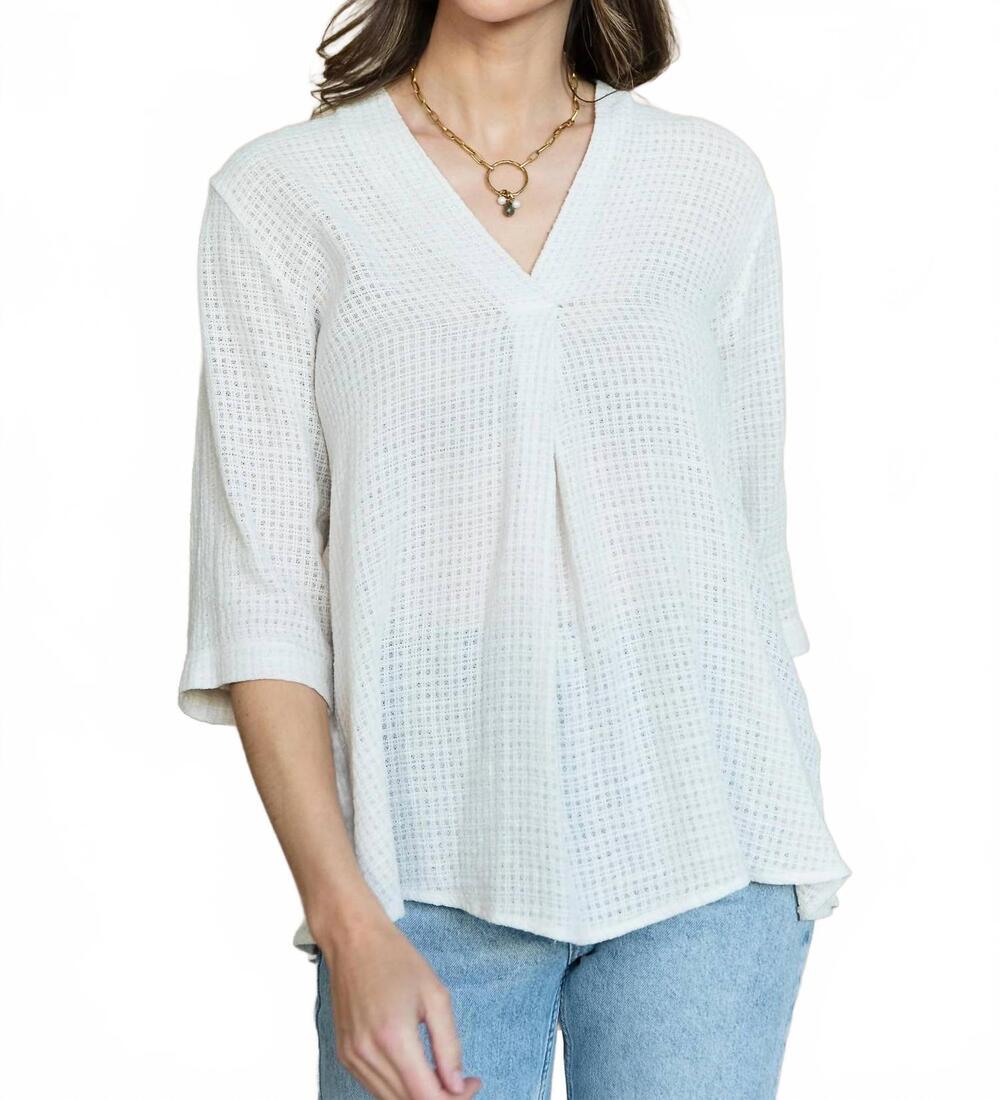 NEW COBBLESTONE LIVING karissa cotton tunic in light buff